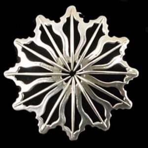 Roundel Star Sterling Christmas Ornament 1981 by Hand & Hammer #0109