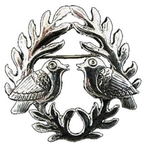 Partridges Sterling Christmas Ornament Brooch 1981 by Hand & Hammer #0236