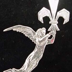 Christmas Fleur de Lys Angel Sterling Ornament #0343 by Hand & Hammer 1981