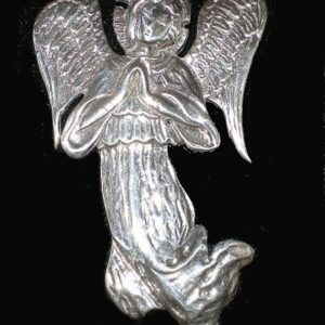 Praying Angel Sterling Christmas Ornament 1984 by Hand and Hammer #0574