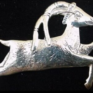 Ibex Goat Sterling Christmas Ornament 1984 by Hand & Hammer #0584