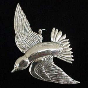 Audubon Swallow Sterling Christmas Ornament 1985 by Hand & Hammer #0614