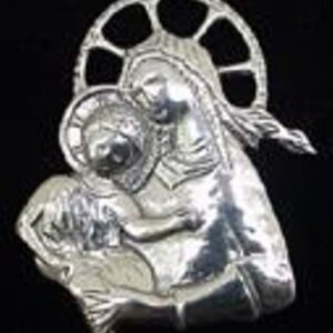 Madonna & Child Sterling Christmas Ornament 1988 by Hand and Hammer #0630