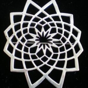 Rome Piazza Brooch Sterling Christmas Ornament 1985 by Hand and Hammer #0653