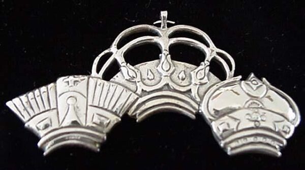 Three Crowns Sterling Christmas Ornament 1987 made for Washington National Cathedral #0768