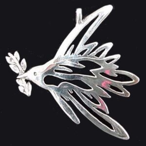 Winged Dove Sterling Christmas Ornament 1988 by Hand & Hammer #0786