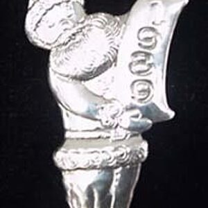 Santa Claus 1989 Sterling Silver Christmas Ornament by Hand Hammer #0856