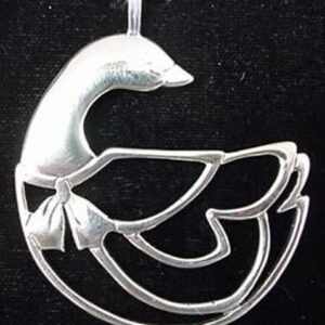 Mother Goose Sterling Christmas Ornament 1990 by Hand & Hammer #0857