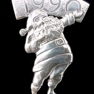 Santa Claus dated 1990 Sterling Christmas Ornament by Hand & Hammer #0869