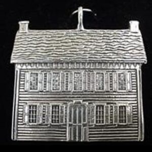 Woodrow Wilson The Manse Sterling Christmas Ornament 1990 by Hand & Hammer #0987