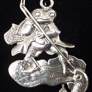 Jeremy Fisher Beatrix Potter 1990 Sterling Silver Christmas Ornament #0992.
