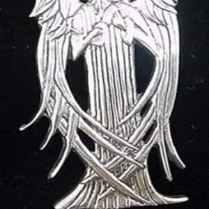 Beardsley Angel Sterling Christmas Ornament 1990 by Hand and Hammer #1040