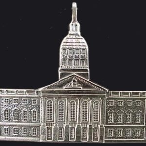 Georgia Capitol Building Sterling Christmas Ornament 1990 JVS Exclusive #1042