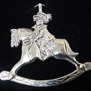 Oliver's Rocking Horse Sterling Ornament 1991 by Hand and Hammer #1085
