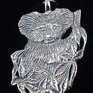Koala Bear Sterling Christmas Ornament 1990 by Hand & Hammer #1095