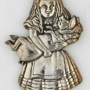 Alice in Wonderland Sterling Silver Christmas Ornaments by Hand and Hammer #1119