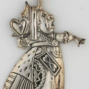 Queen of Hearts from Alice in Wonderland Sterling Silver Christmas Ornament