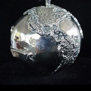 Precious Planet Sterling Silver Christmas Ornament by Hand and Hammer #1142