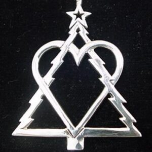 Heart Tree Sterling Christmas Ornament 1992 Hand & Hammer #1162