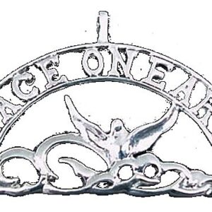Peace on Earth Sterling Christmas Ornament 1994 by Hand and Hammer #1503