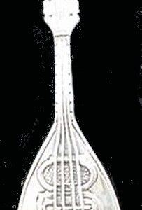 Mandolin Instrument Sterling Christmas Ornament 1994 by Hand and Hammer #1506