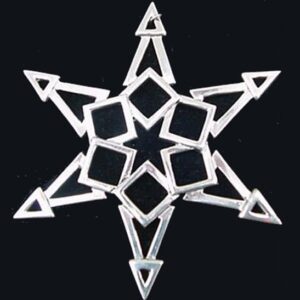 Silver Star Sterling Christmas Ornament 1995 by Hand & Hammer #1591