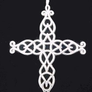 Filigree Cross Sterling Christmas Ornament 1996 Hand & Hammer #1692