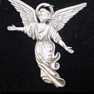 Angel Sterling Christmas Ornament Pendant 1995 by Hand & Hammer #1703
