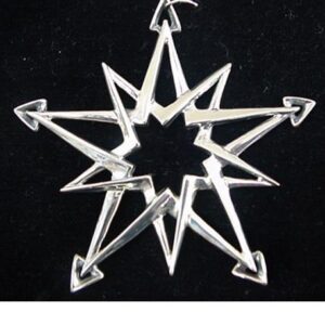 Sterling Silver Ornament Christmas Star 1996 Hand and Hammer #1796