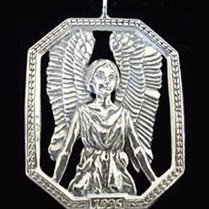 Thayer Angel Sterling Silver Christmas Ornament 1996 Hand and Hammer #1877