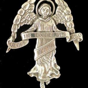 Gloria in Excelsis Angel Sterling Ornament 1996 by Hand & Hammer #1885
