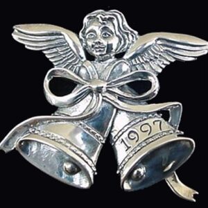 Bell Angel dated 1997 Sterling Christmas Ornament by Hand Hammer #1904