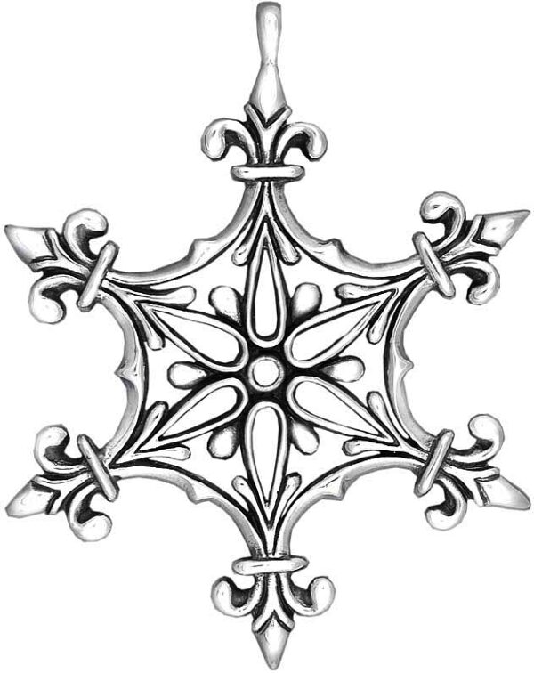Renaissance Star Sterling Christmas Ornament 1997 by Hand and Hammer #1942