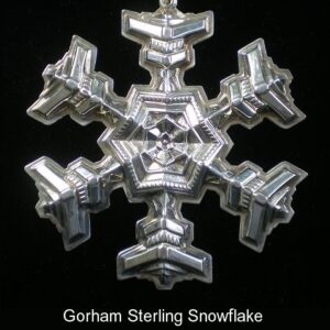 1977 Gorham Snowflake Sterling Silver Christmas Ornament 8th Edition