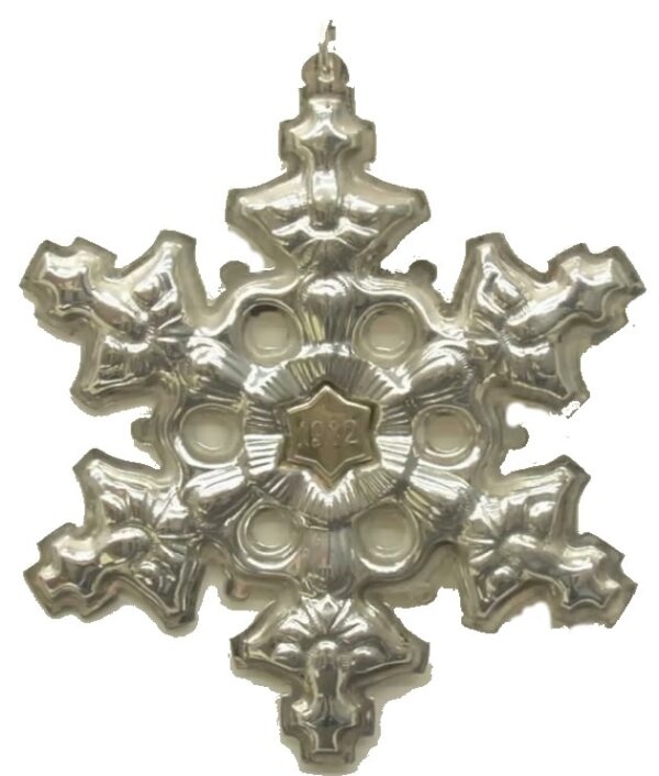 1982 Gorham Snowflake Sterling Silver Christmas Ornament 13th Edition
