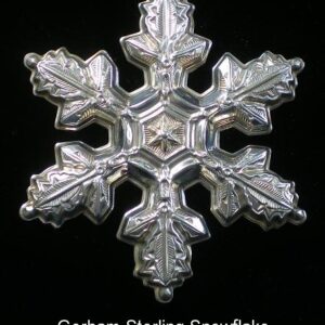 1997 Gorham Snowflake Sterling Silver Christmas Ornament 28th Edition