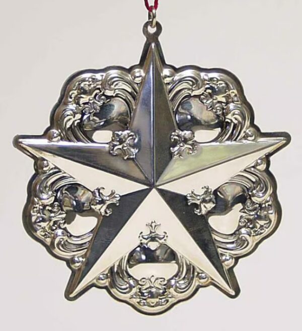 2000 Gorham Chantilly Star Sterling Silver Christmas Ornament 2nd Edition
