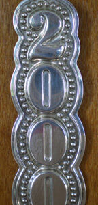 Millennium Year 2000 Drop Down Sterling Christmas Ornament Pendant by Towle