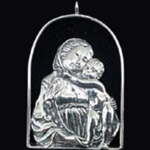 Madonna & Child Sterling Christmas Ornament 1996 by Hand and Hammer #2007