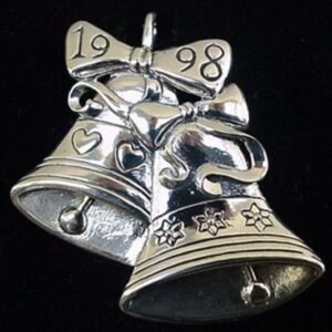 Silver Bells dated 1999 Sterling Christmas Ornament by Hand and Hammer #2038