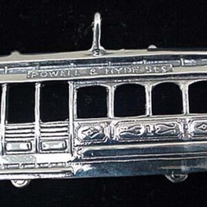 San Francisco Cable Car Sterling Ornament 2077 by Hand & Hammer 1998