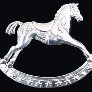 Rocking Horse Sterling Christmas Ornament 1998 by Hand and Hammer #2134