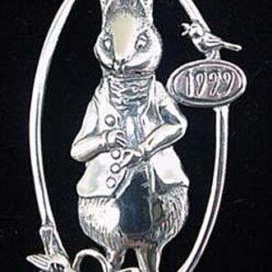 Peter Rabbit Beatrix Potter 1999 Sterling Christmas Ornament by Hand and Hammer #2279