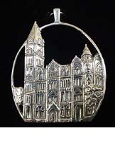 Richmond Virginia City Hall Sterling Christmas Ornament 1998 by Hand and Hammer #2320