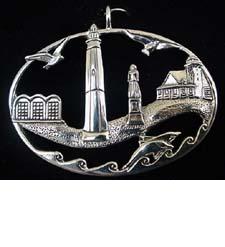 Virginia Beach Sterling Christmas Ornament 1998 by Hand & Hammer #2388