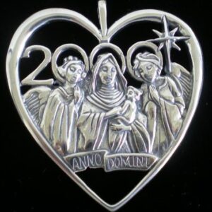 Heart of Christmas Happy Birthday Jesus Sterling Ornament 2000 by Hand and Hammer #2461