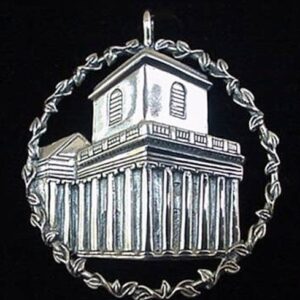 Boston King's Chapel Sterling Christmas Ornament 1998 by Hand and Hammer #2476
