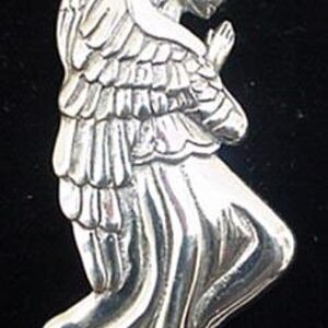 Praying Angel Sterling Christmas Ornament 1999 by Hand and Hammer #2532