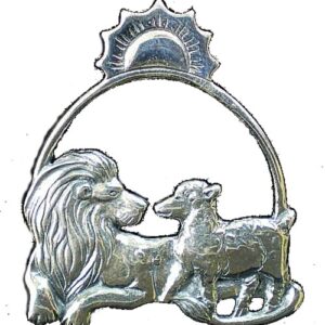 Lion and Lamb Sterling Ornament #2537 by Hand and Hammer 2003