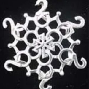 2001 Snowflake Sterling Silver Christmas Ornament #2740 by Hand & Hammer